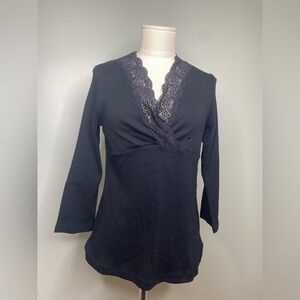 𝅺geoffrey Beene 3/4 sleeve pullover
